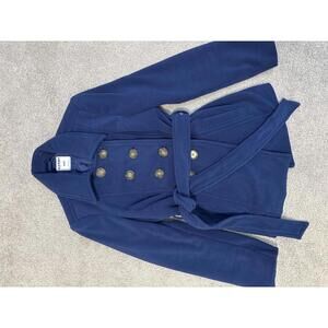 Old Navy Navy Blue Double-Breasted Peacoat with Belt, Size M